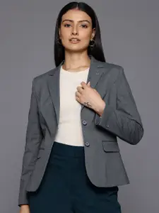 Allen Solly Woman Notched Lapel Collar Single-Breasted Formal Blazer