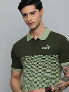Puma  Brand Logo Colourblocked Polo Collar Slim Fit Outdoor T-shirt