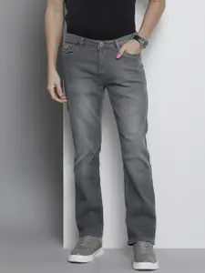 The Indian Garage Co Men Bootcut Heavy Fade Stretchable Jeans