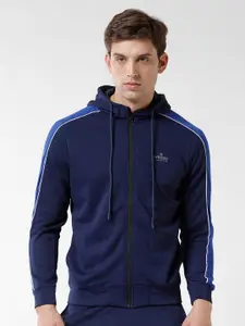 WROGN Men Colourblocked Hooded Sweatshirt