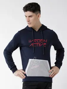 WROGN Men Printed Hooded Sweatshirt