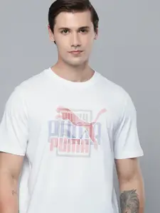 Puma Brand Logo Printed Regular Fit Pure Cotton T-shirt
