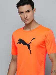 Puma Men Dry Cell Brand Logo Printed Slim Fit Football T-shirt