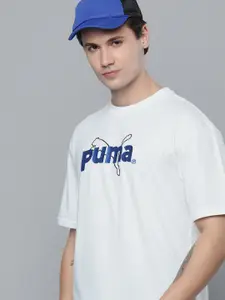 Puma Brand Logo Printed Pure Cotton Relaxed Fit T-shirt