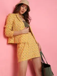 Vero Moda Women Printed Single-Breasted Casual Blazer