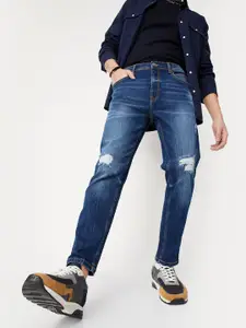 max Men Mildly Distressed Light Fade Jeans