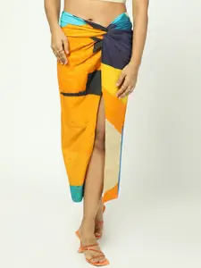 MISSY Colourblocked A Line Midi Skirt