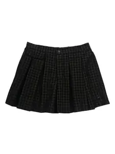 Gini and Jony Girls Checked Pure Cotton Divided Mini Skirt