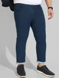 Instafab Plus Men Plus Size Mid-Rise Dark Shade Stretchable Jeans