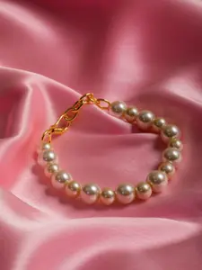 PRITA PRITA Women Gold-Plated Pearls Link Bracelet