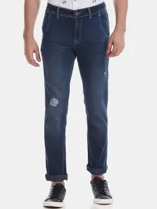 V-Mart Men Light Fade Low Distress Cotton Jeans