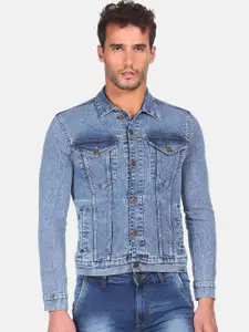 Flying Machine Men Washed Denim Jacket
