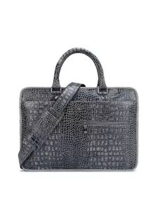 Da Milano Textured Leather Laptop Bag