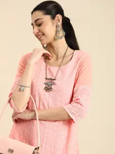 Anouk Floral Embroidered Chikankari Kurta