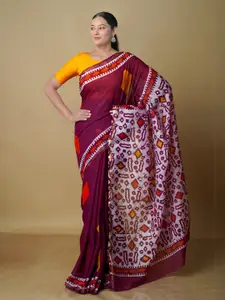 Unnati Silks Batik Zari Silk Cotton Chanderi Saree