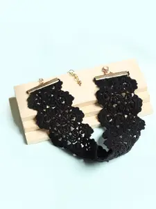 Blueberry Black Crochet Choker Necklace
