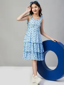 Stylo Bug Girls Floral Layered A-Line Dress