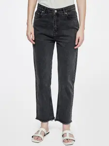 AND Women Mid-Rise Cropped Pure Cotton Jeans