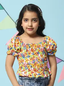 Biba Girls Floral Print Blouson Top