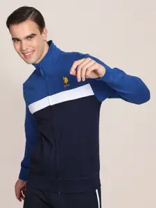 U.S. Polo Assn. Men Colourblocked Cotton Sweatshirt