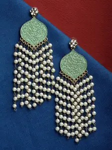 Shining Diva Women Gold-Plated Classic Drop Earrings