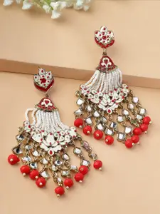 Shining Diva Women Gold-Plated Classic Drop Earrings