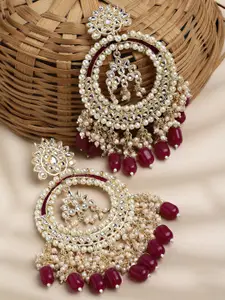 Shining Diva Gold-Plated Classic Chandbalis Earrings