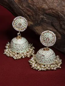 Shining Diva Gold Plated Classic Jhumkas Earrings