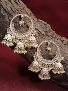 Shining Diva Gold Plated Classic Drop Earrings