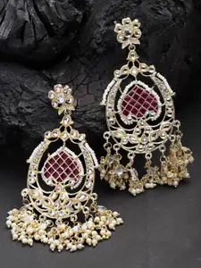 Shining Diva Women Gold-Plated Classic Drop Earrings