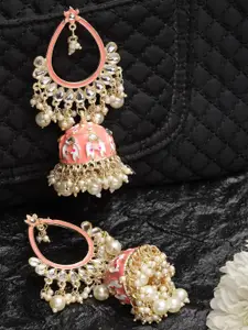 Shining Diva Gold Plated Classic Jhumkas Earrings