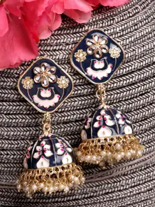 Shining Diva Gold-Plated Classic Jhumkas Earrings