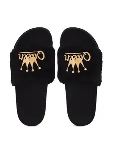 AMACLASS Women Embellished Sliders