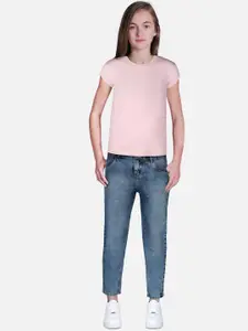 Gini and Jony Girls Mid-Rise Heavy Fade Jeans
