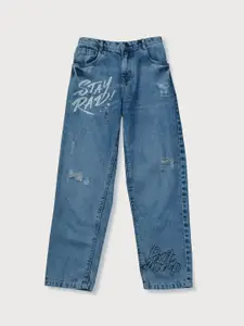 Gini and Jony Boys Low Distress Light Fade Cotton Jeans