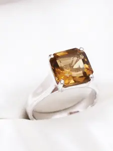 HIFLYER JEWELS 925 Sterling Silver Stone-Studded Finger Ring