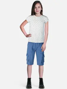 Gini and Jony Girls Mid-Rise Denim Cargo Shorts