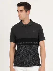 Wrangler Men Colourblocked Polo Collar Cotton T-shirt