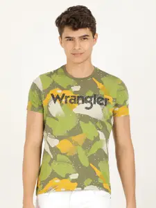 Wrangler Men Camouflage Printed Cotton T-shirt