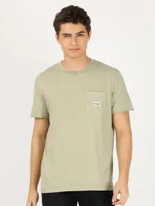 Wrangler Men Round Neck Relaxed Fit Cotton T-shirt