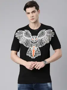 Huetrap Men Graphic Printed T-shirt