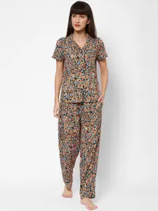 HOUSE OF KKARMA Women 2 Pieces Floral Printed Night Suit