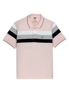 Status Quo Boys Striped Polo Collar Cotton T-shirt