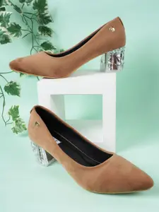 ELLE Pointed Toe Blocked Pumps