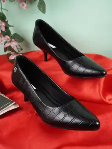 ELLE Women Textured Kitten Pumps