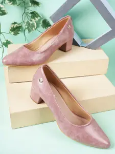 ELLE Women Printed Block Pumps