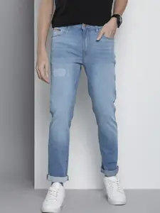 The Indian Garage Co Slim Fit Low Distress Light Fade Stretchable Jeans