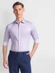 Arrow Men Slim Fit Micro Print Pure Cotton Formal Shirt