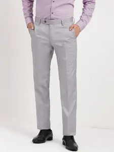 Arrow Men Autoflex Twill Mid Rise Formal Trousers