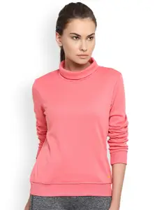 Alcis Women Pink Solid Sweatshirt
